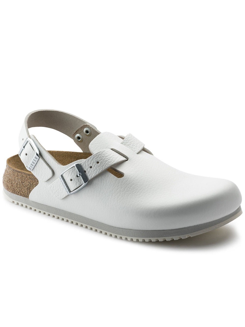 Birkenstock White Leather Tokyo Super Grip clogs mules L 11 M 9